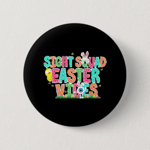Colourful Sight Squad Easter Vibes Optometric Tech 6 Cm Round Badge