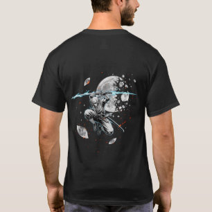Colourful Silent Ninja Warrior Front and Back T-Shirt