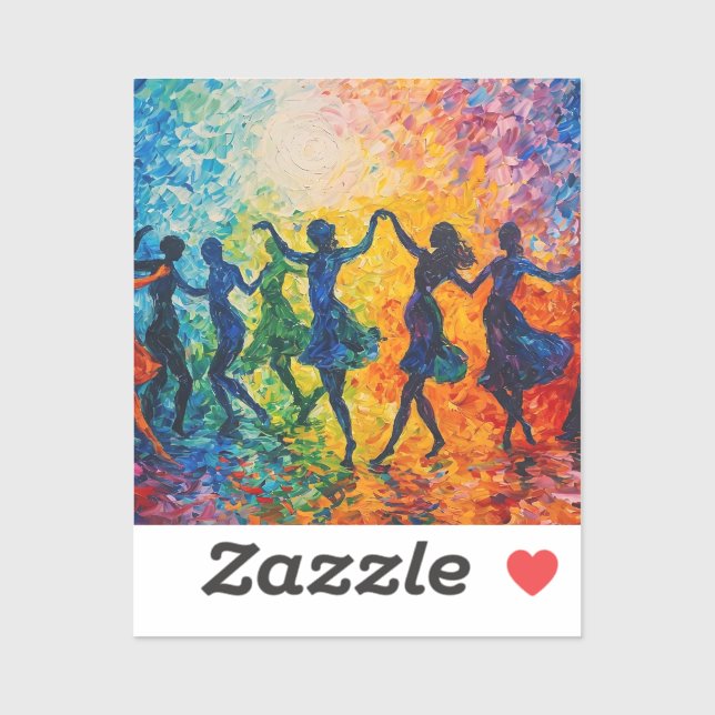 Colourful Silhouettes Dancing (Sheet)