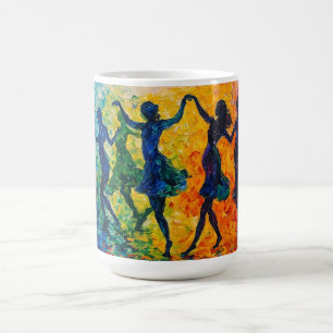Colourful Silhouettes Dancing Coffee Mug