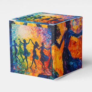Colourful Silhouettes Dancing Favour Box