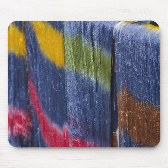 Colourful silk threads, Mandalay, Myanmar Mouse Mat (Front)