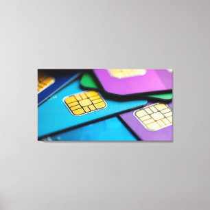 Colourful sim-cards canvas print