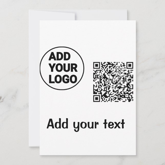 Colourful simple add your logo name text image invitation (Front)