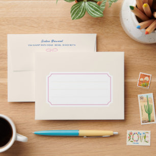 Colourful Simple Bows Stationery Envelope