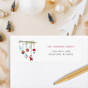 Colourful Simple Christmas Return Address