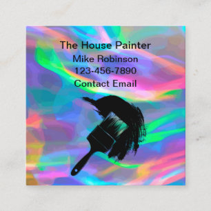 Colourful Simple House Painter Business Cards
