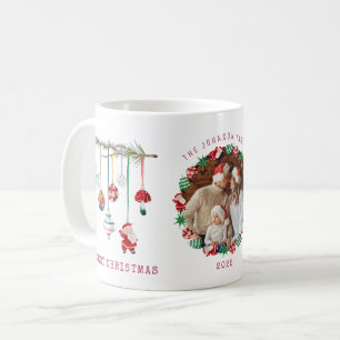 Colourful Simple Merry Christmas Photo Canlendar Coffee Mug