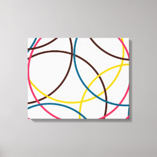 Colourful, simple modern cool, urban trendy circle canvas print