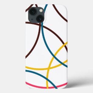 Colourful, simple modern cool, urban trendy circle iPhone 13 case