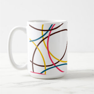 Colourful, simple modern cool, urban trendy circle coffee mug