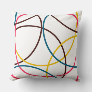 Colourful, simple modern cool, urban trendy circle cushion