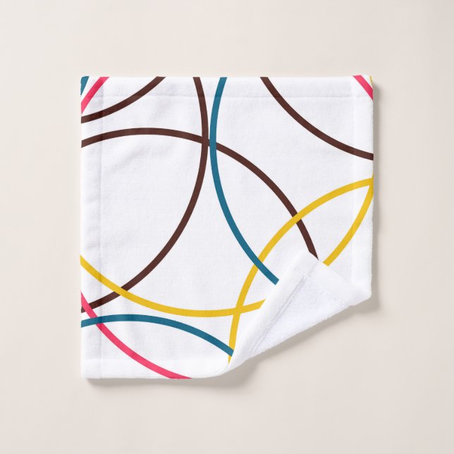 Colourful, simple modern cool, urban trendy circle wash cloth (Wash Cloth)