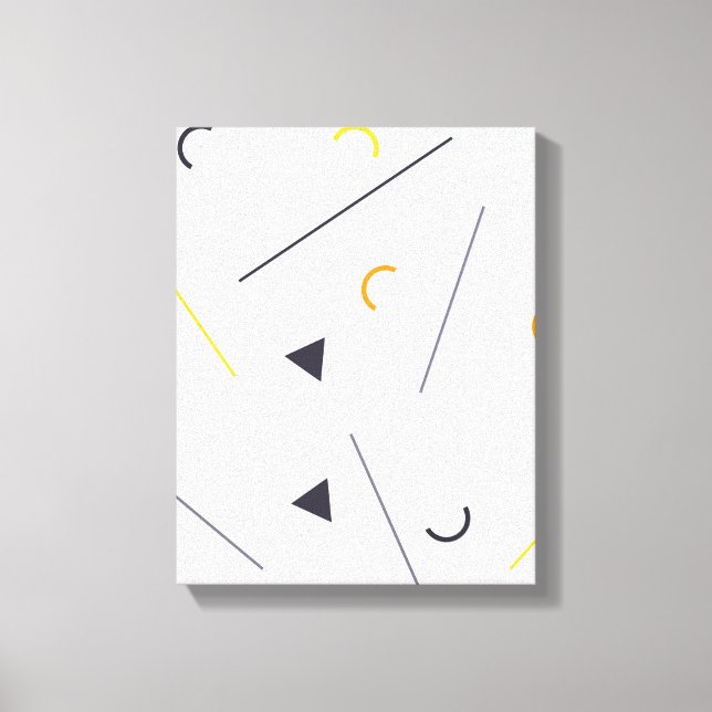 Colourful, simple, trendy, urban geometric design canvas print (Front)