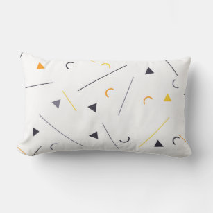 Colourful, simple, trendy, urban geometric design lumbar cushion