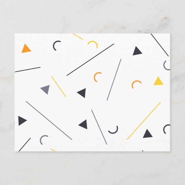 Colourful, simple, trendy, urban geometric design postcard (Front)