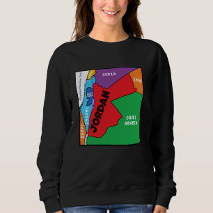 Colourful simplified Jordan map, neighbouring coun Sweatshirt
