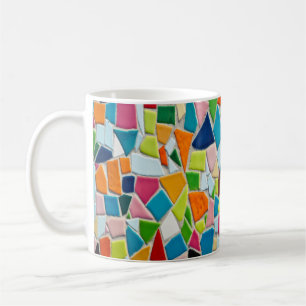 Colourful Simulated Mosaic Tile Coffee Mug