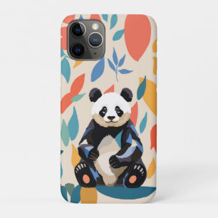 Colourful Sitting Panda Bear Matisse Inspired iPhone 11 Pro Case
