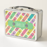 Colourful Skateboard Pattern Personalised