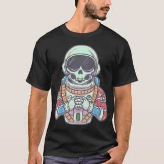 Colourful Skeleton Astronaut T-Shirt