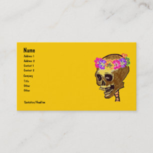 Colourful Skeleton Skull Business Card