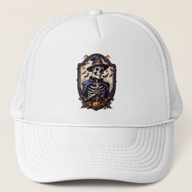 Colourful skeleton  trucker hat (Front)