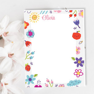 Colourful Sketch Scribble Funny personalised Notepad