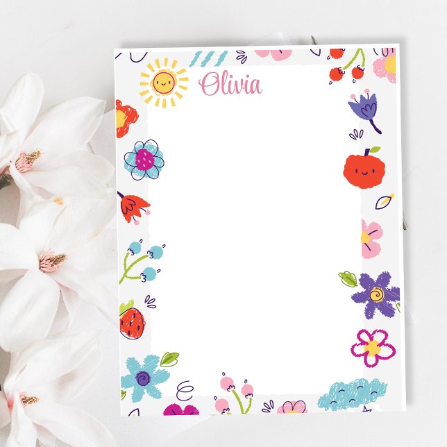 Colourful Sketch Scribble Funny personalised  Notepad (Creator Uploaded)