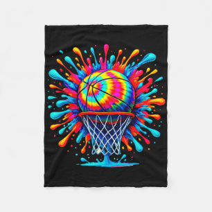 Colourful Sketll Art Tie Dye Drip Sketll Ll Dunk Fleece Blanket