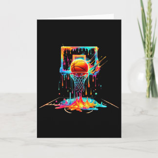 Colourful Sketll Dripping Colour Splash Hoop Net D Card