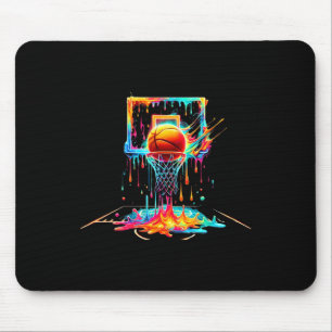 Colourful Sketll Dripping Colour Splash Hoop Net D Mouse Mat