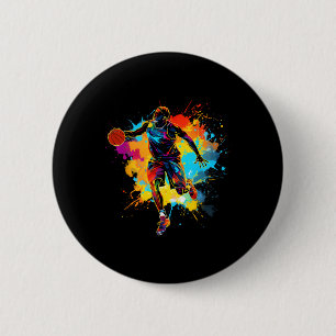 Colourful Sketll Player 1 6 Cm Round Badge
