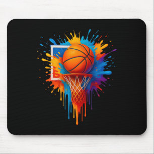 Colourful Sketll Tie Dye Funny Gift For Men Women  Mouse Mat