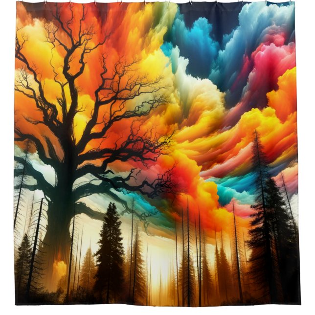Colourful Skies Shower Curtain (Front)