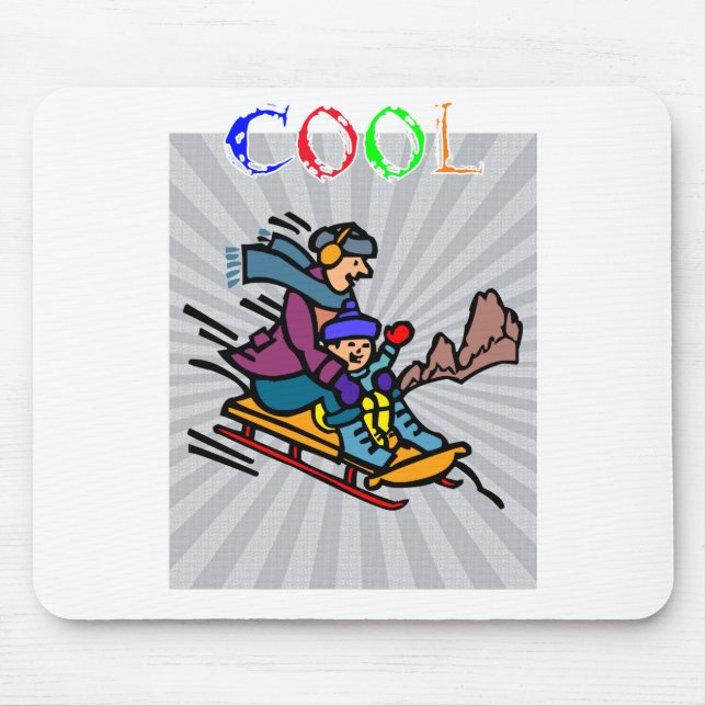 Colourful Skiing Artwork | skiing designs | skiing Mouse Mat (Front)