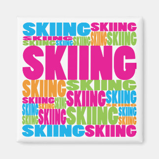 Colourful Skiing Magnet
