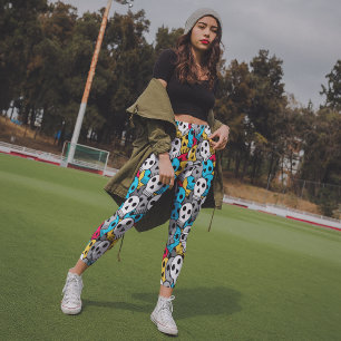 Colourful Skull Capri Leggings