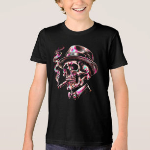 Colourful Skull Cigar Art Tri-Blend Shirt
