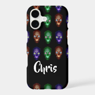 Colourful skull heads
