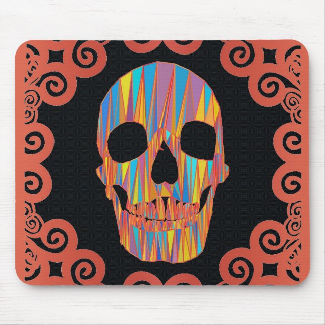 Colourful Skull Mouse Mat (Front)