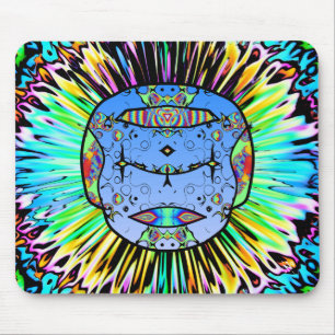 Colourful skull mouse mat