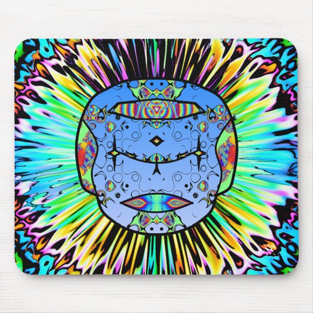 Colourful skull mouse mat (Front)