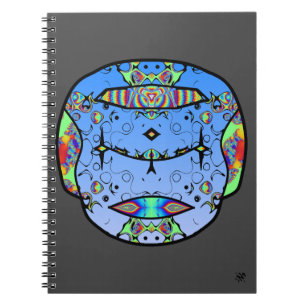 Colourful skull notebook
