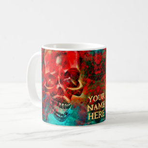 Colourful skull. Personalised Coffee Mug