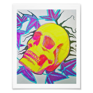 Colourful Skull Photo Print