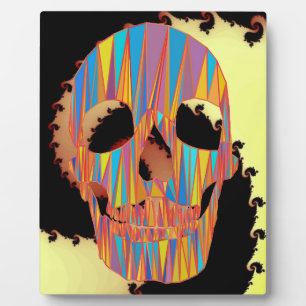 Colourful Skull Plaque