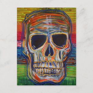 Colourful Skull Postcard