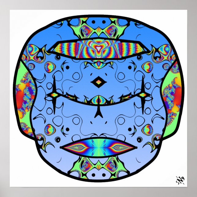 Colourful skull poster (Front)