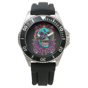 Colourful Skull Watch
